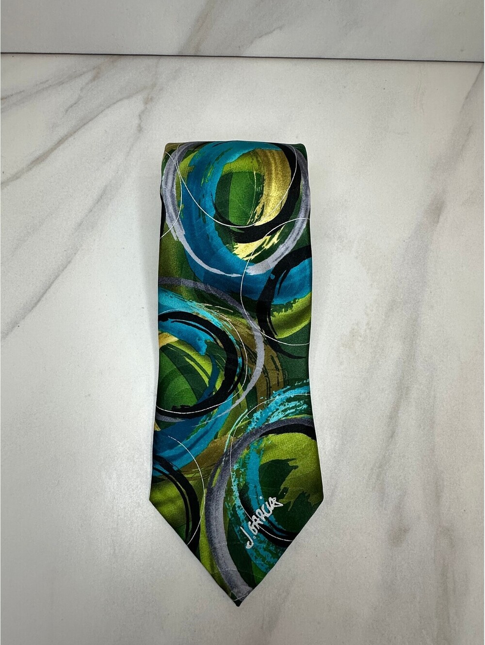 J. Garcia Snake in Juggling Show Collector's Edition abstract 100% silk tie